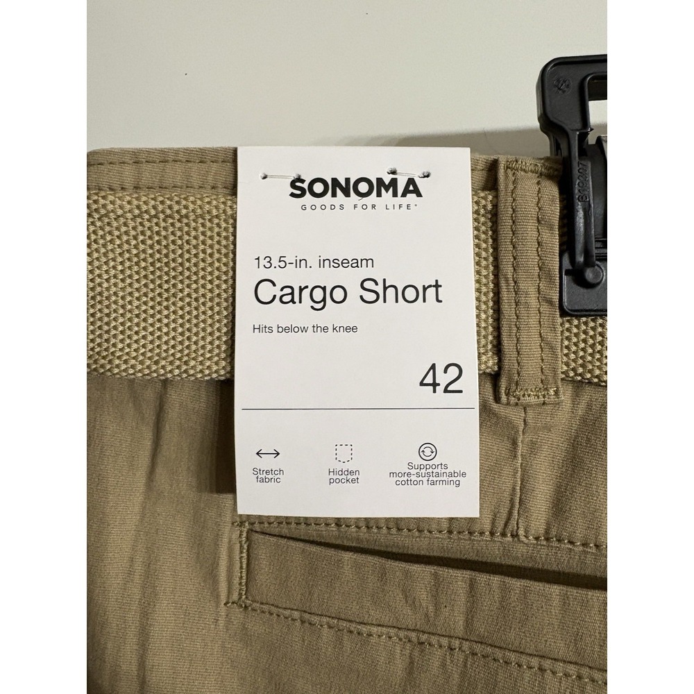 SONOMA MENS CARGO SHORTS SIZE 42 NEW WITH TAG - Picture 4 of 4